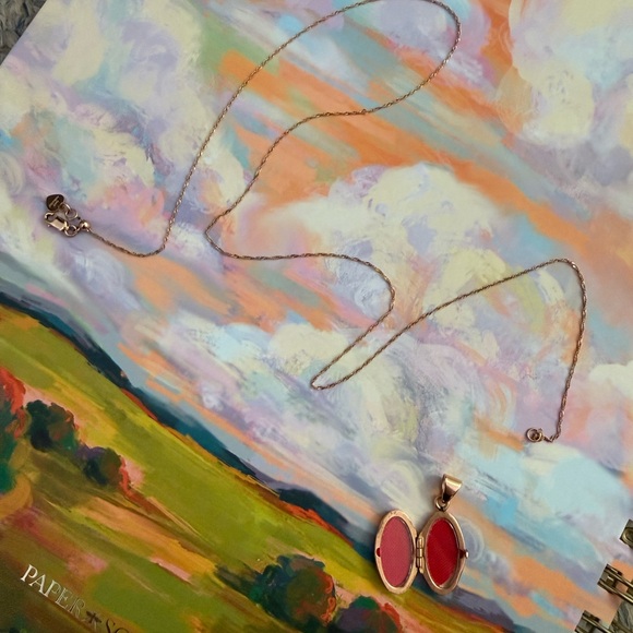 Shane Co. solid gold Rose Gold Floral Locket Necklace - Picture 12 of 13